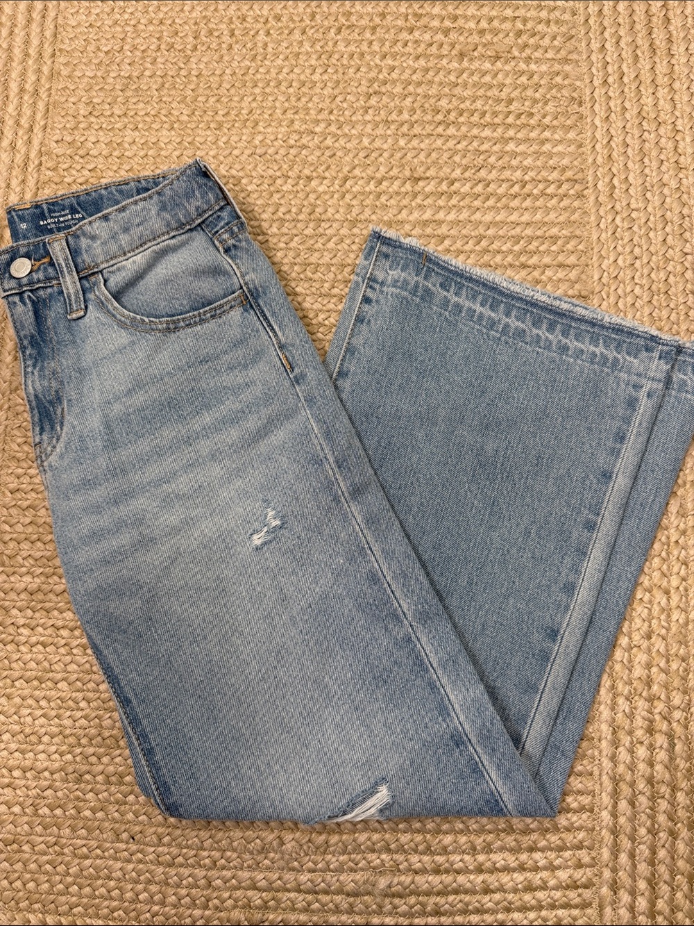 Light Blue Kids Wide-Leg Jeans